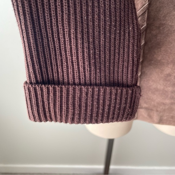 Vintage Nygard Genuine Suede & Rabbit Fur Toggle Mixed Media Jacket Brown Large - Picture 4 of 10